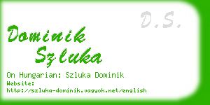 dominik szluka business card